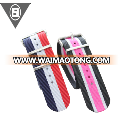 China supplier custom 18mm -35mm width Polyester watch band strap for watch