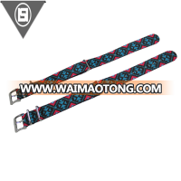 Free sample high quality full size flat Polyester buckle nylon nato watch straps